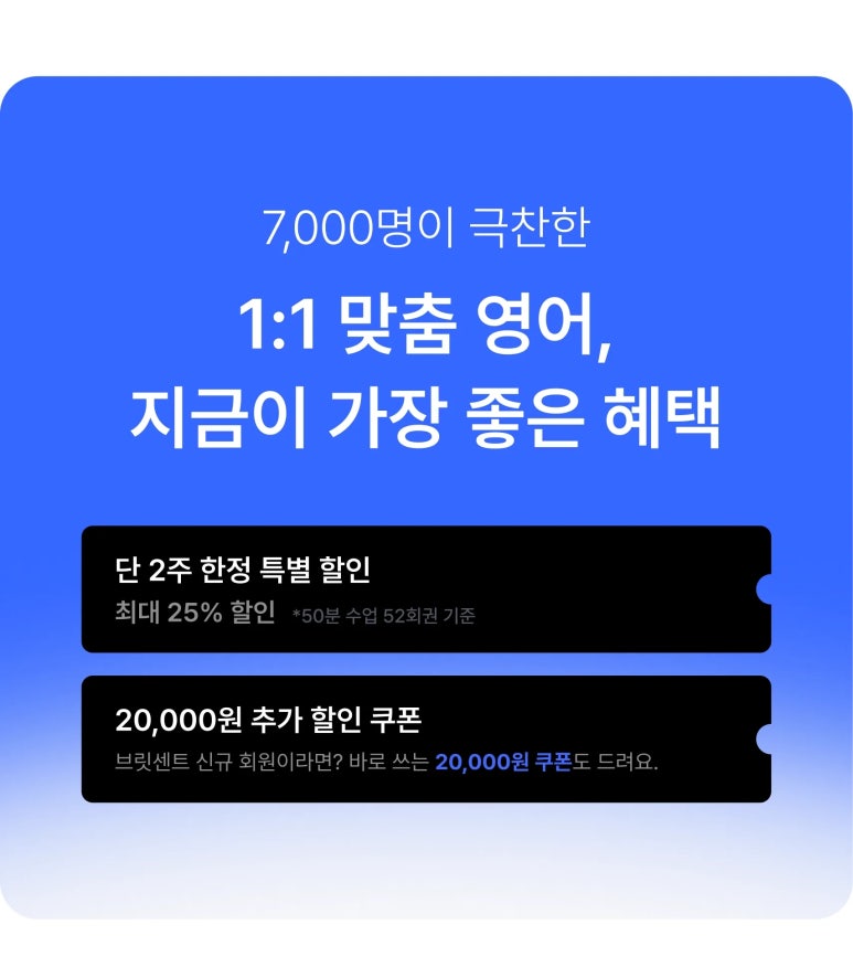 브릿센트 튜터 수업 후기